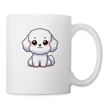 Digitale Illustration des süßen Bichon Frise - Tasse - Weiß - Rechts