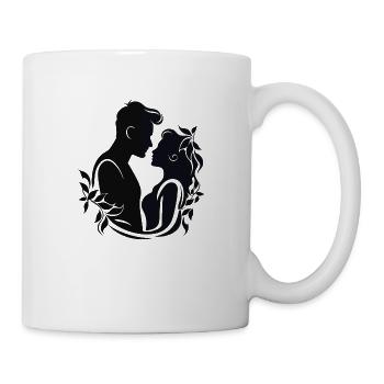 Mistelzweig-Kuss - Tasse - Weiß - Rechts