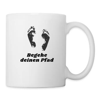 Begehe deinen Pfad - Tasse - Weiß - Rechts