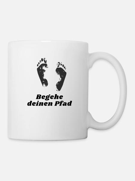 Begehe deinen Pfad - Tasse - Weiß