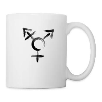 Symbol Transgender schwarz - Tasse - Weiß - Rechts