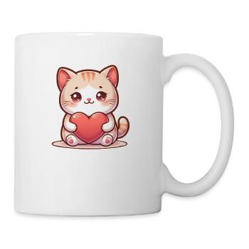 Herzliches Kätzchen - Tasse - Weiß - Rechts
