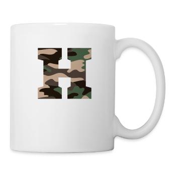 Buchstabe H Militärtarnung - Geschenkidee - Tasse - Weiß - Rechts