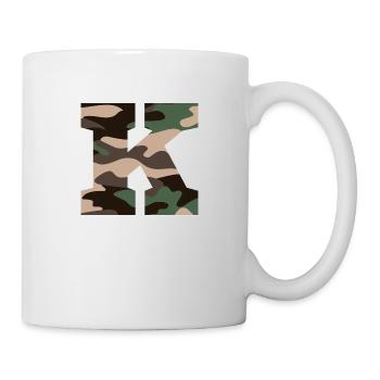lettre K camouflage militaire-idée cadeau - Mug blanc - blanc - Droite