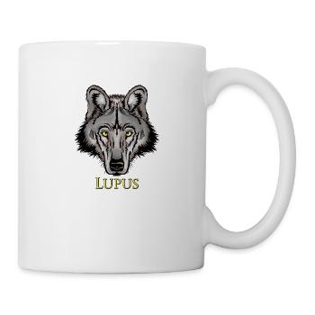 Loup lupus - Mug blanc - blanc - Droite