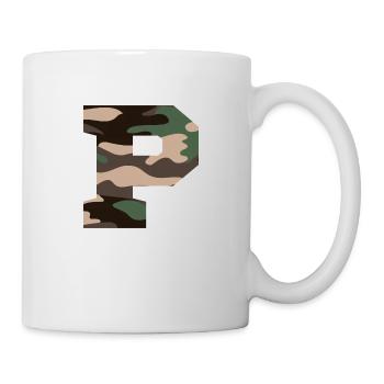 lettre P camouflage militaire-idée cadeau - Mug blanc - blanc - Droite