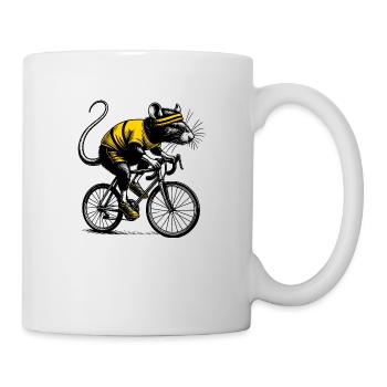 Cyclisme Rat mignon - Mug blanc - blanc - Droite