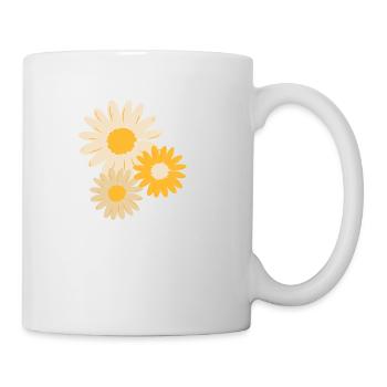 Fleurs jaunes - Mug blanc - blanc - Droite
