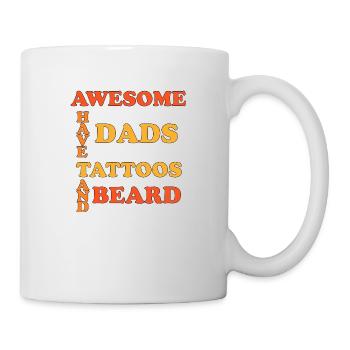 Awesome Dads Have Tattoos And Beard - Mug - white - Right
