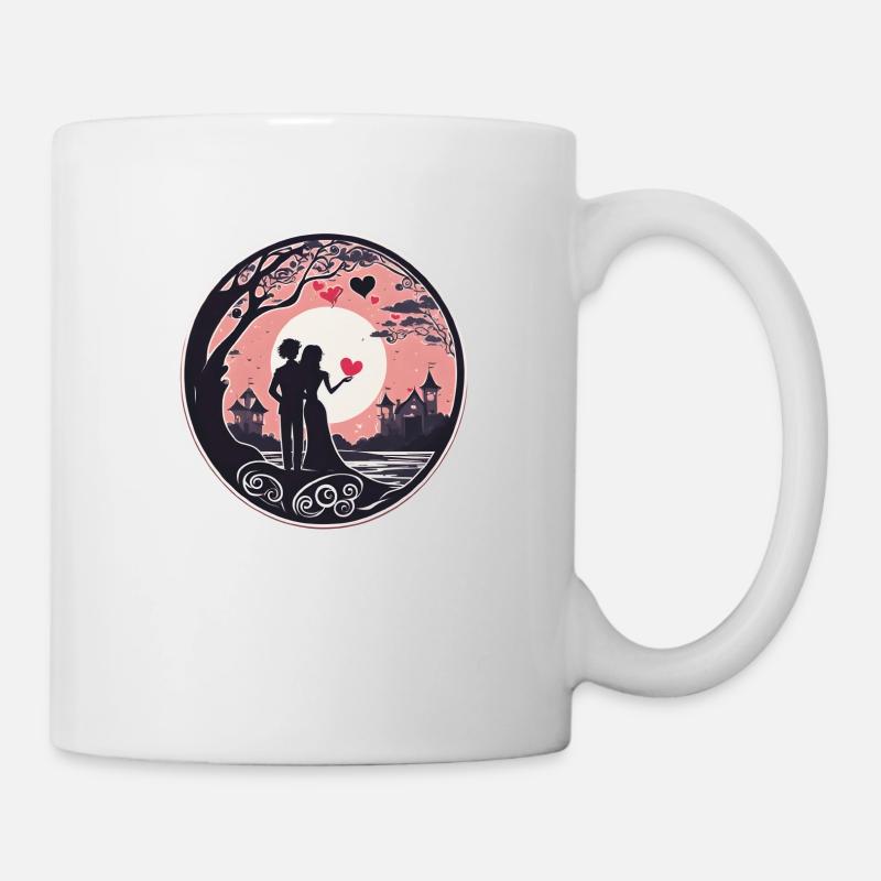 valantines day couple - Tasse - Weiß