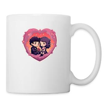 valantines day picture couple2 - Tasse - Weiß - Rechts