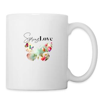 Spring Love - Fashionable Spring T-Shirt Design - Mug - white - Right