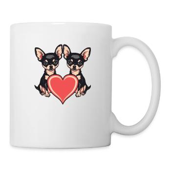 Chihuahua Chiens Couple Amour Couple Amoureux - Mug blanc - blanc - Droite