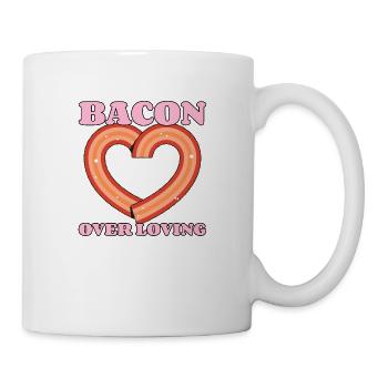 Valentinstag bacon Desgin - Tasse - Weiß - Rechts