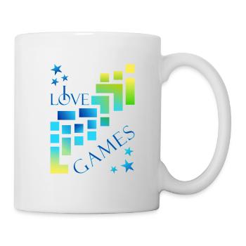 I love games - Tasse - Weiß - Rechts