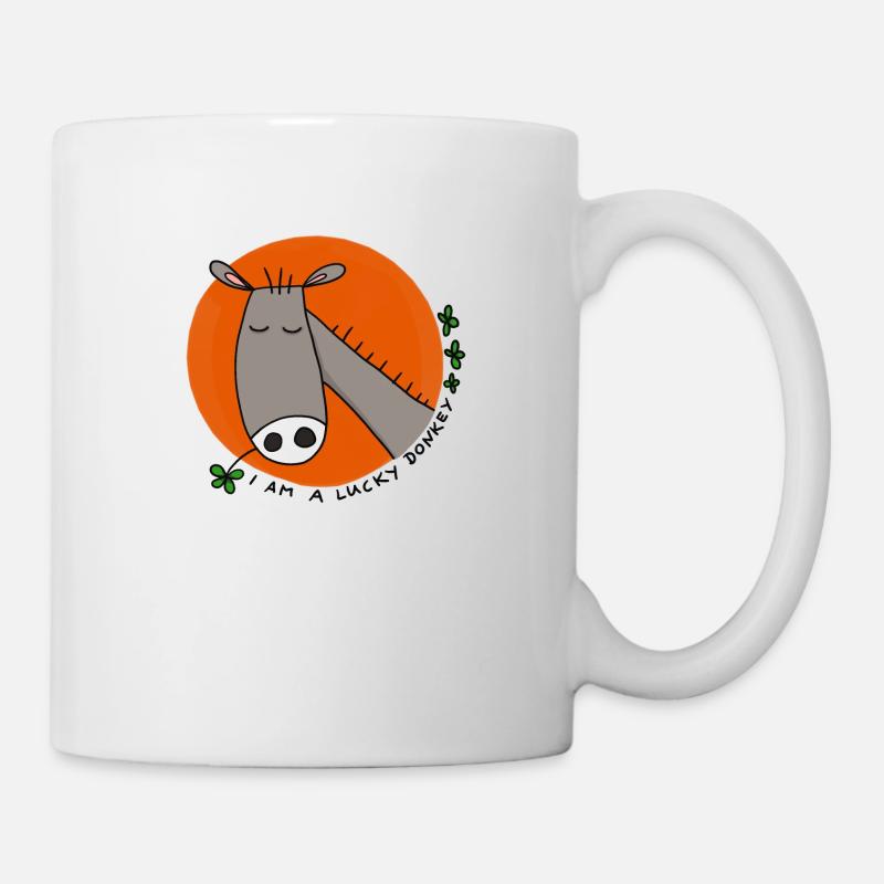 Âne porte-bonheur - Mug blanc - blanc