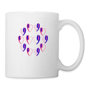 Broche d'amour. - Mug blanc - blanc - Droite