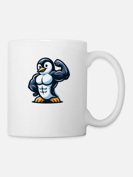 Muscular Penguin - Mug - white