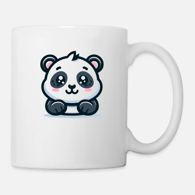 Panda-Bär: Cartoon-Thema - Tasse - Weiß