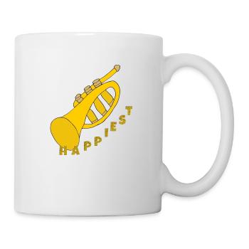 LA TROMPETTE LA PLUS HEUREUSE - Mug blanc - blanc - Droite