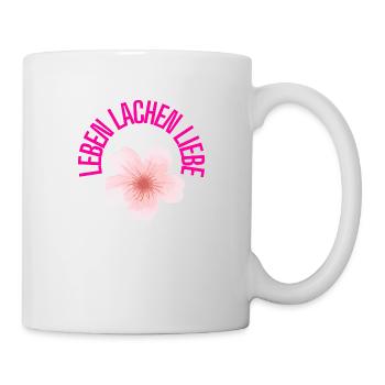 Leben Lachen Liebe - Tasse - Weiß - Rechts