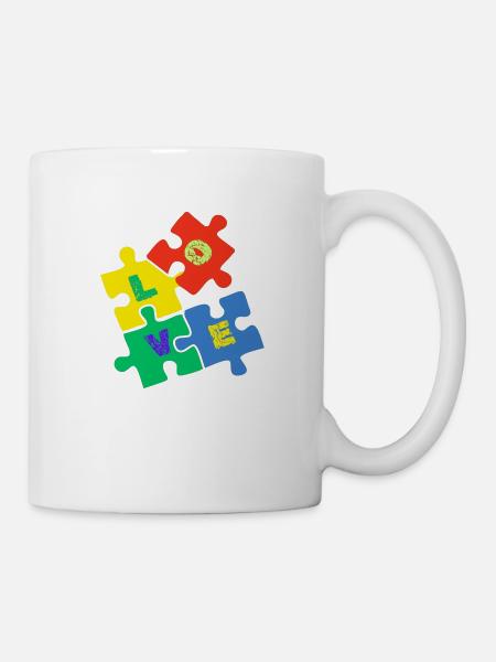 Love puzzle - Mug - white