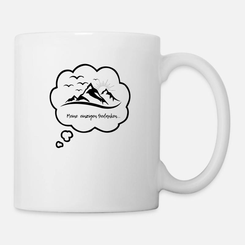 Gedanken Berge - Tasse - Weiß