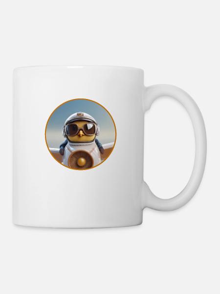 Petit poussin pilote - Mug blanc - blanc