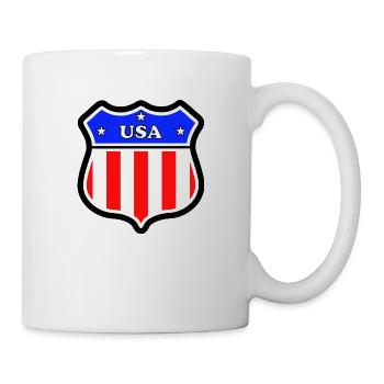 Armoiries élégantes des États-Unis - Mug blanc - blanc - Droite