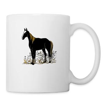Pferd - Tasse - Weiß - Rechts