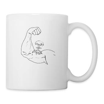 Explosiv-Fitness-Arm - Tasse - Weiß - Rechts