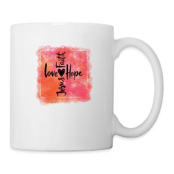 Love faith hope Jesus - Mug - white - Right
