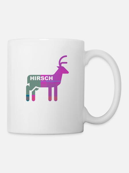 Hirsch - Tasse - Weiß