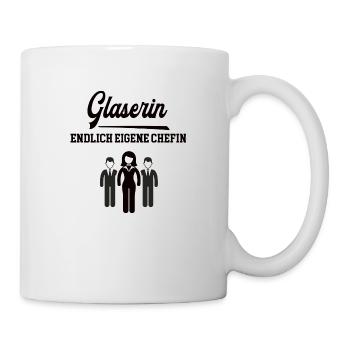 Glaserin Chefin Selbstständigkeit Glaserei Betrieb - Tasse - Weiß - Rechts