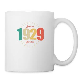 1929 Vintage Retro Geburtstagsgeschenk 1929 - Tasse - Weiß - Rechts