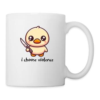 i choose violence duckling - Mug - white - Right