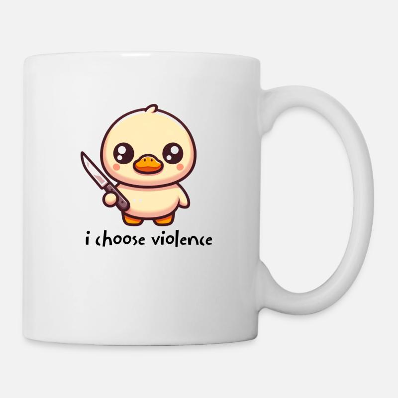 i choose violence duckling - Mug - white