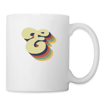 Retro-Buchstabe E - Tasse - Weiß - Rechts