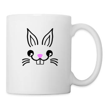 hase rabbit - Tasse - Weiß - Rechts
