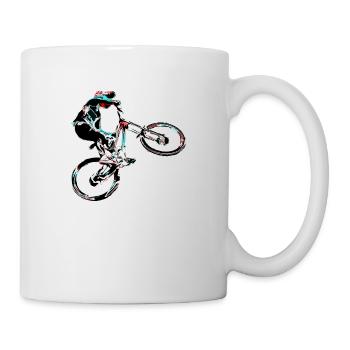 Downhill mountain biking - Mug - white - Right
