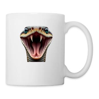 Schlange mit gespaltener Zunge - Tasse - Weiß - Rechts