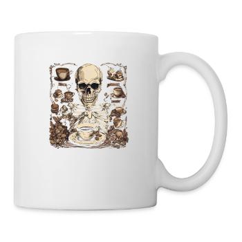 Art mural squelette, cadeau pour les amis - Mug blanc - blanc - Droite