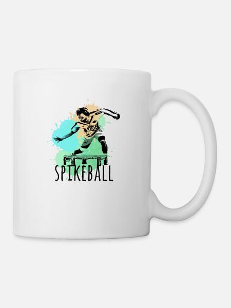 Spikeball, Sport, Graffiti, Malerei, illustration - Tasse - Weiß