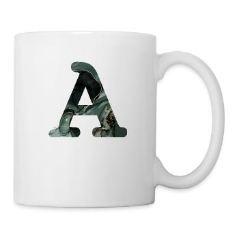 Lettre a marbré vert - Mug blanc - blanc - Droite
