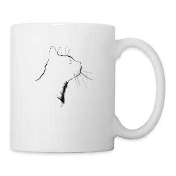 Katze, katzenmotiv - Tasse - Weiß - Rechts