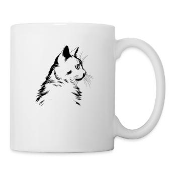 Cat, Cat Motif - Mug - white - Right