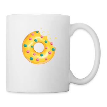 donut croquer manger boucher patisserie 120 Q - Mug blanc - blanc - Droite
