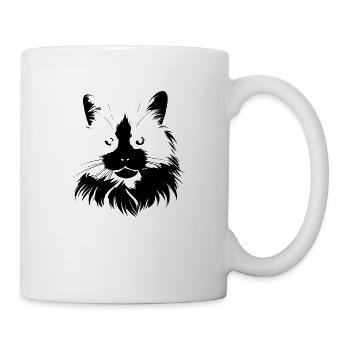 Katze, katzenmotiv - Tasse - Weiß - Rechts
