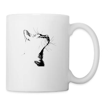 Katze, katzenmotiv, süße, geschenk, geschenkideen - Tasse - Weiß - Rechts