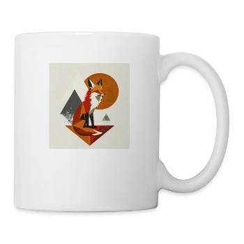 Wild Fox: Abstract Nature Art - Mug - white - Right